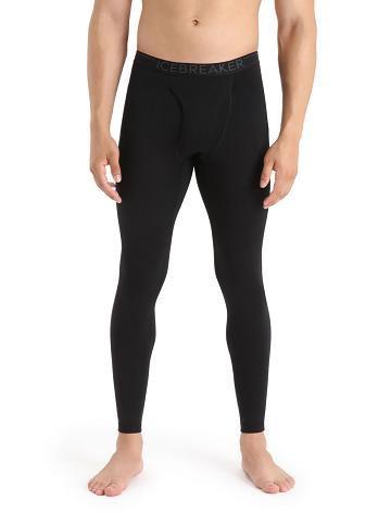 Leggings Icebreaker Merino 200 Oasis with Fly Homme Noir | FR 1134MQZA